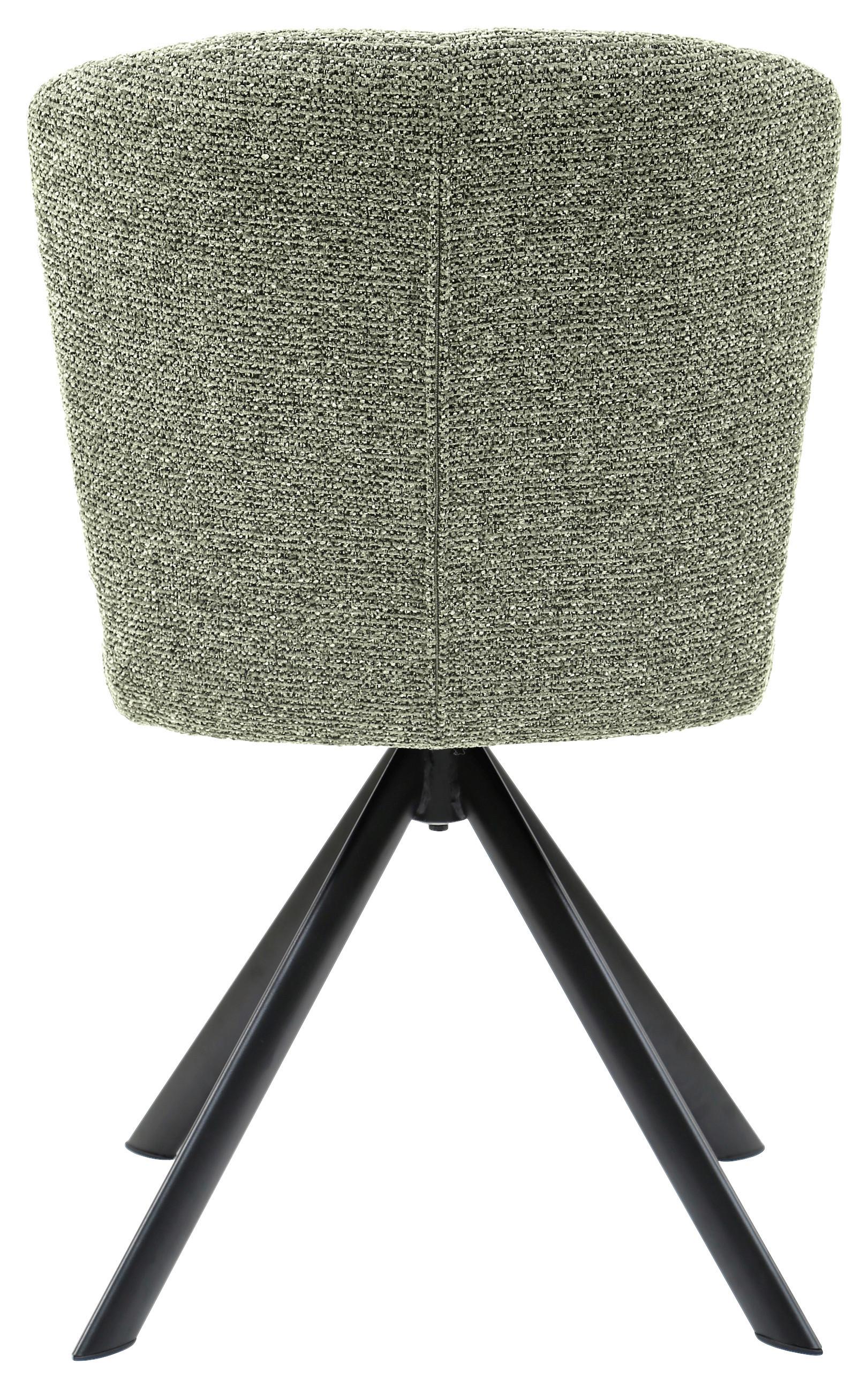 STOL NORA - grön/svart, Modern, metall/trä (52/87/64cm) - Premium Living