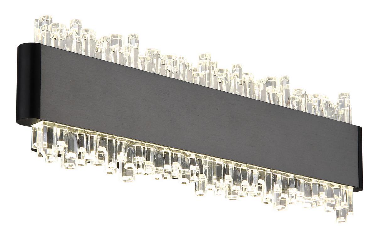 Led Zidna Svjetiljka Stalagmita - siva/prozirno, Design, metal/plastika (120/8/4cm) - Globo