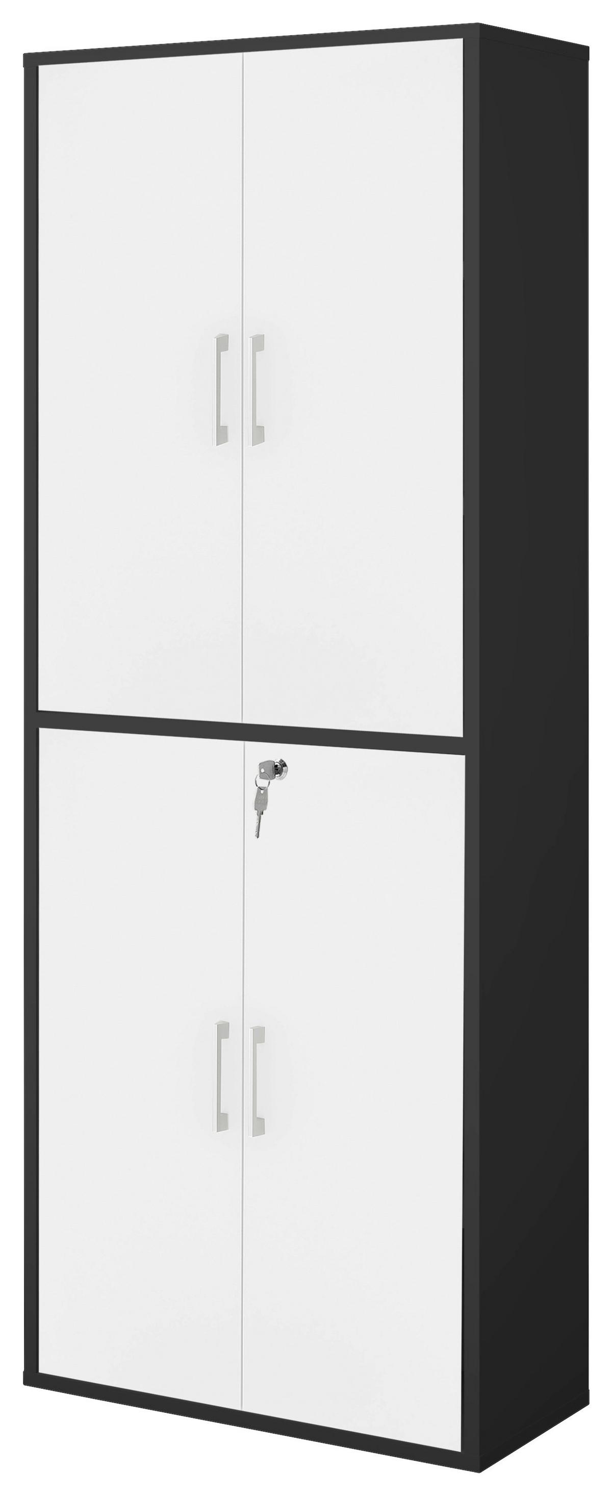 Türenset Big Profi Office - Weiss/Alufarben, Modern, Holzwerkstoff/Metall (77/104/2cm) - Mömax