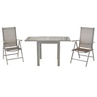 Vrtni Set Amalfi, 3-Delno, Rjava - srebrne barve/rjava, Moderno, kovina/umetna masa - Gardenson