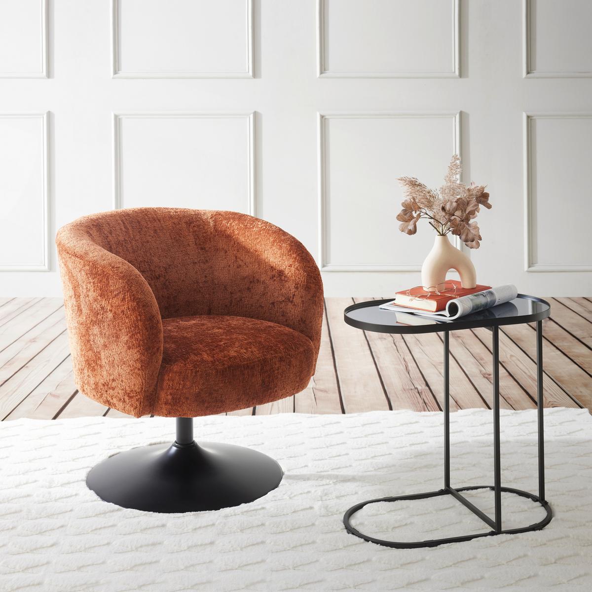 Forgószék Terrakotta Giro - fekete/terrakotta, Modern, textil/fém (67/68/73cm) - Premium Living