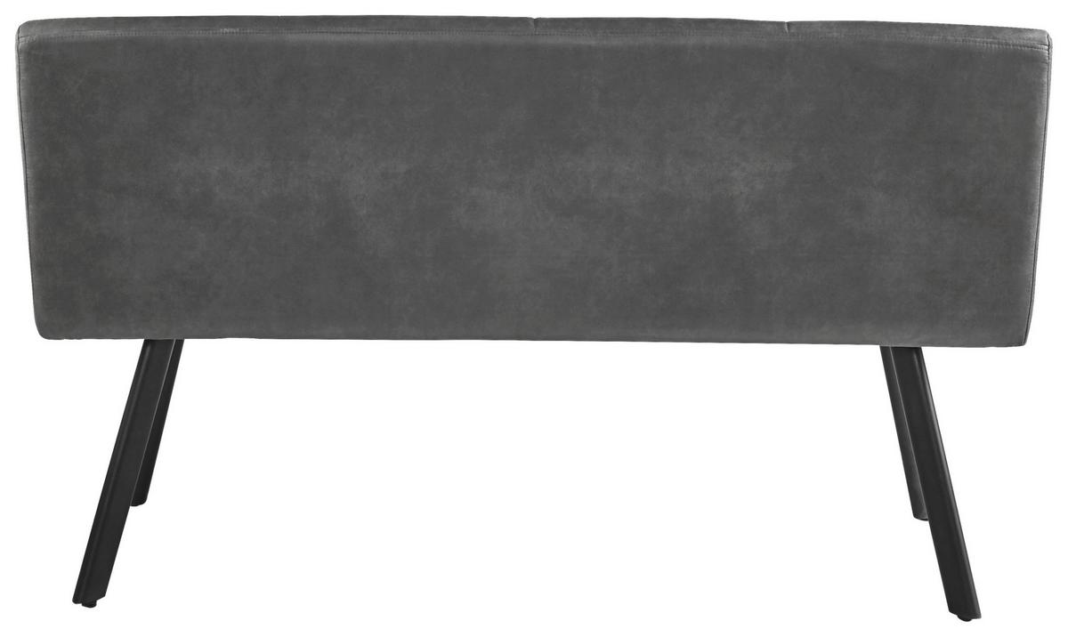 Sitzbank Cooper Grau - Schwarz/Grau, MODERN, Textil/Metall (140/85/60cm) - Mömax
