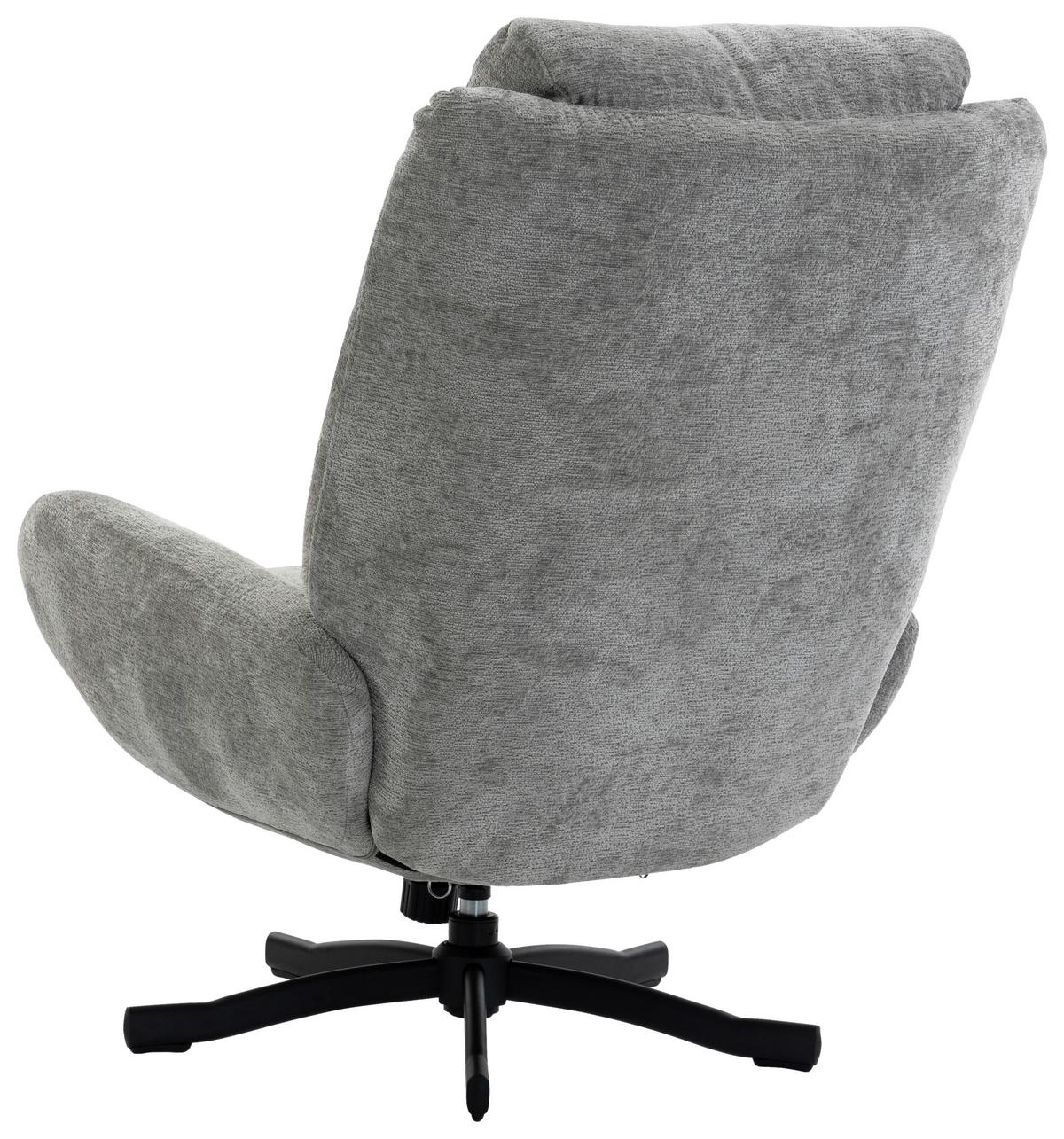 Sessel Nina Hellgrau Samt - Hellgrau/Schwarz, MODERN, Textil/Metall (75/100/93cm) - Bessagi Home