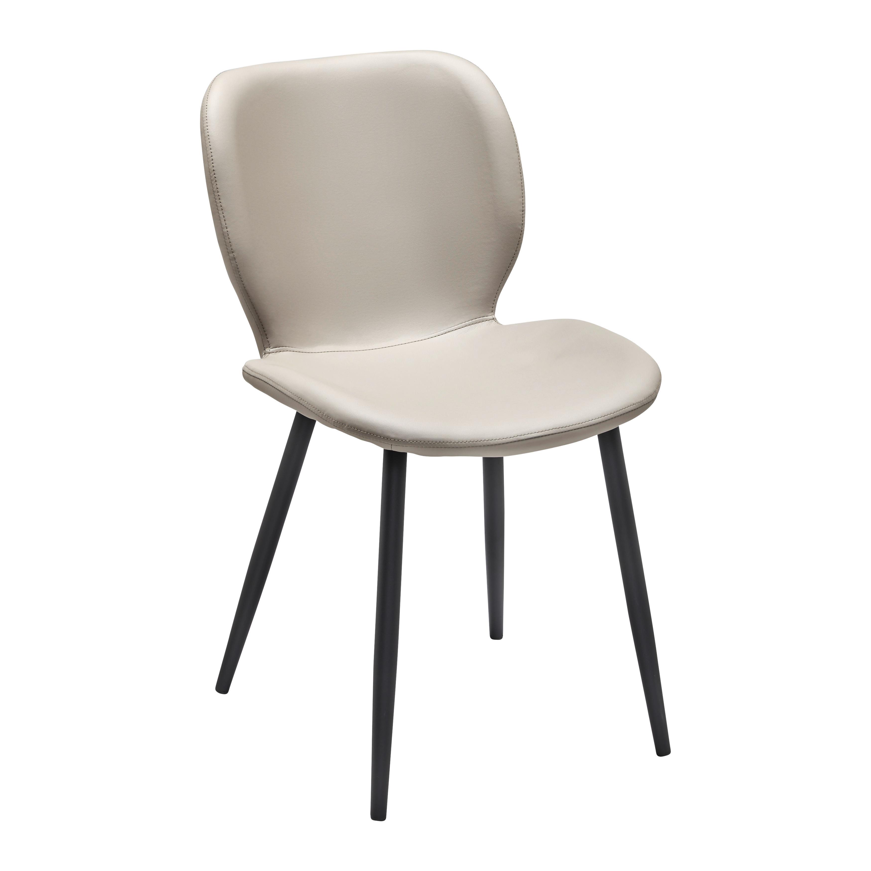 KRZESŁO IERY - czarny/taupe, Modern, metal/drewno (46/83/54cm) - Bessagi Home