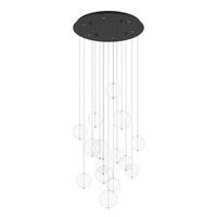 Hängeleuchte 390333 Espardello - Klar/Schwarz, Design, Glas/Metall (58/150cm) - Eglo