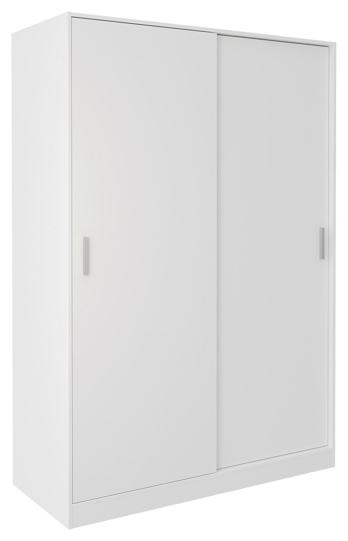 Ormar S Kliznim Vratima Mika - bijela/boje kroma, Konvencionalno, drvni materijal/plastika (140/205/60cm) - Modern Living