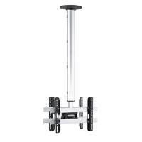 TV- Halterung CM double Silber - Silberfarben, MODERN, Metall (42/127/19cm) - MID.YOU