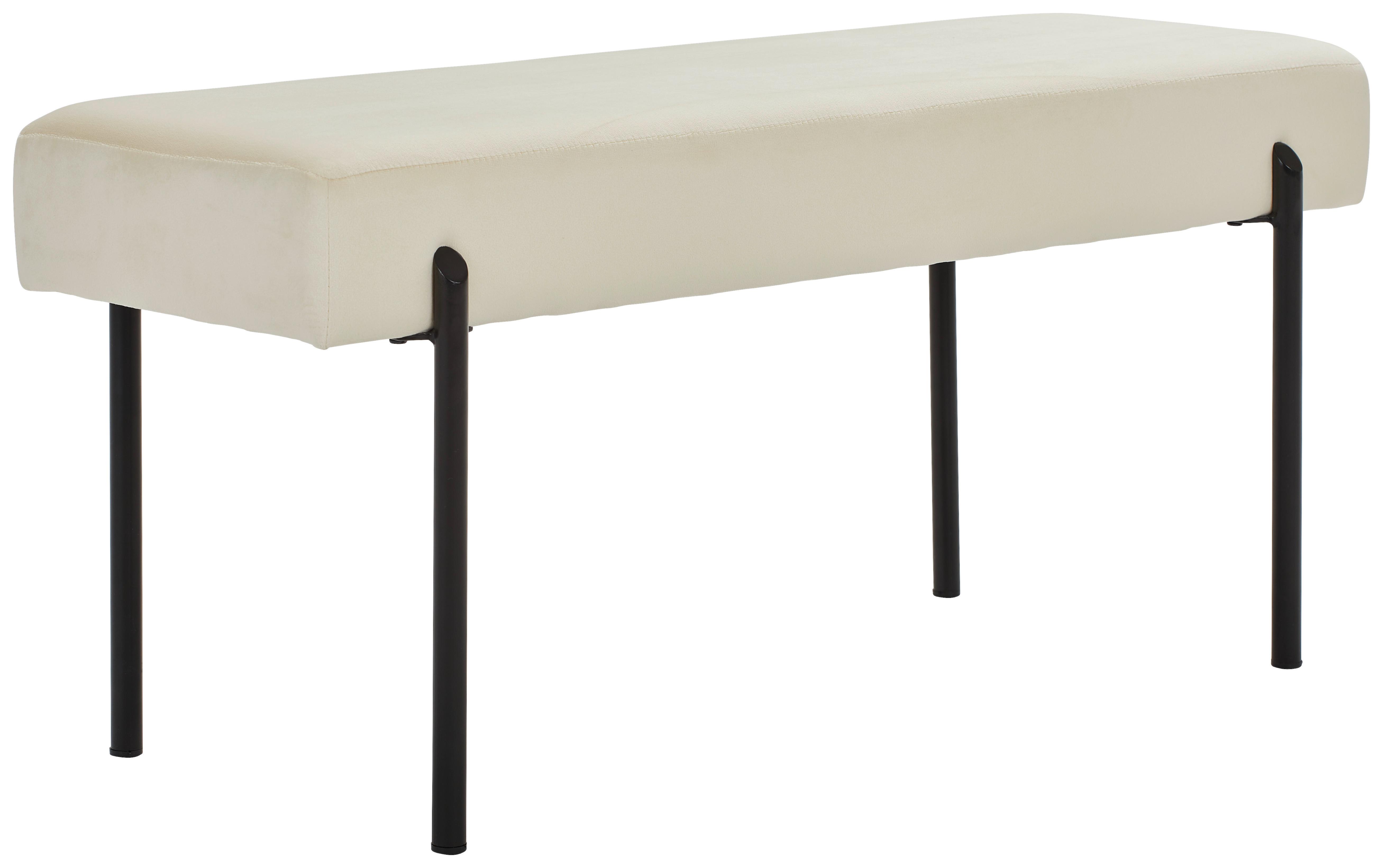 SIEDZISKO ANEMONE - czarny/biały, Modern, metal/tkanina (100/45/35cm) - PBJ