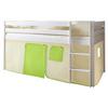 Pograd Malte, 90x200, Bor, Masivno, Zelena - zelena/bela, Natur, les (90/200cm) - MID.YOU