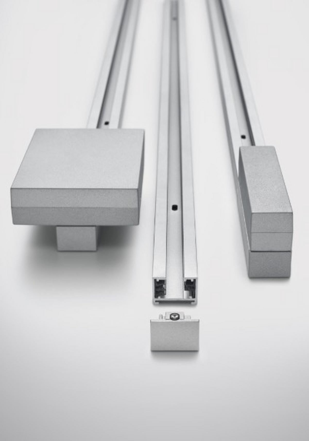 Schienensystem Duoline Track Titanfarben max. 2x600 Watt - Titanfarben, Basics, Metall (100/3/2cm) - Trio Leuchten