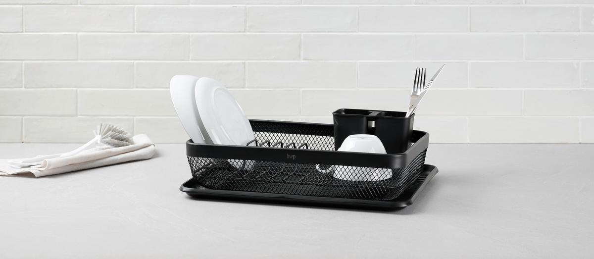 SUSZARKA DO NACZYŃ MODERN KITCHEN - czarny, Basics, tworzywo sztuczne/metal (41/30/13,5cm) - Homeware Profession.