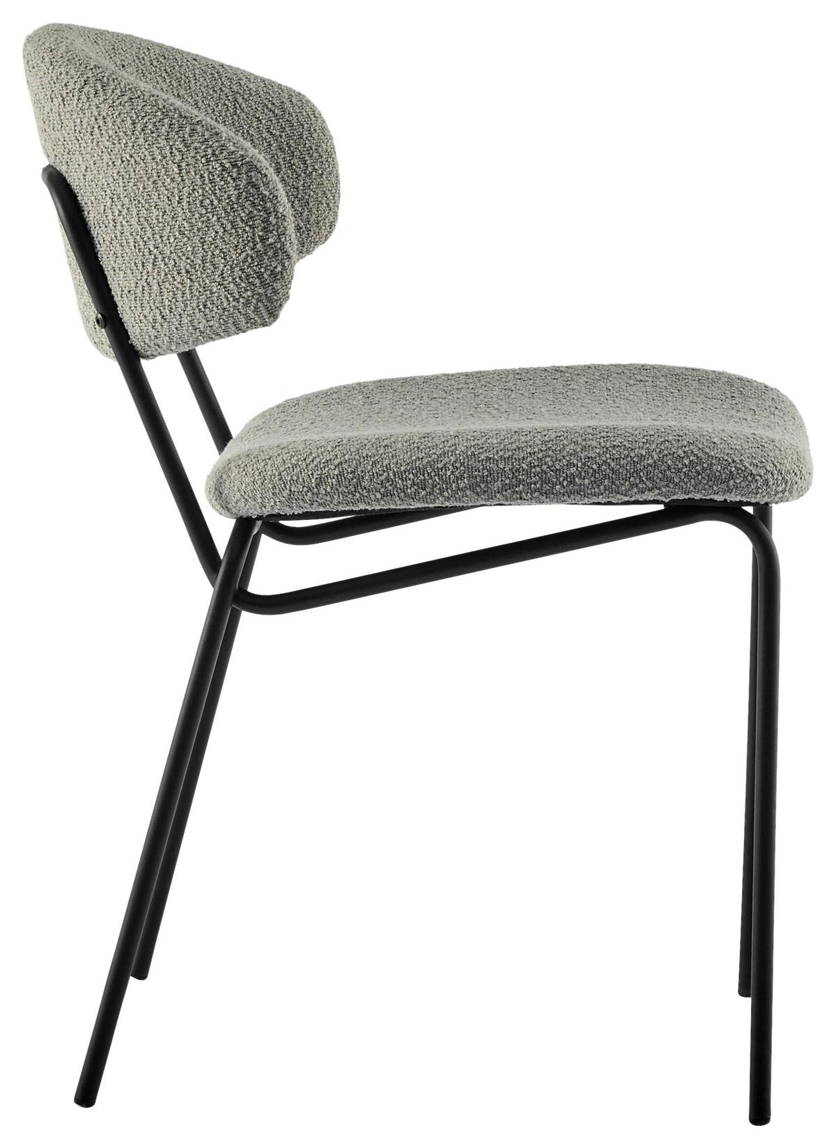 STUHL BLOOM -TREND- - Schwarz/Grau, Modern, Holz/Textil (50/80/57cm) - Mömax