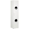Schrank in Weiß - Alufarben/Weiß, Holzwerkstoff/Kunststoff (40/185/40cm) - MÖMAX modern living