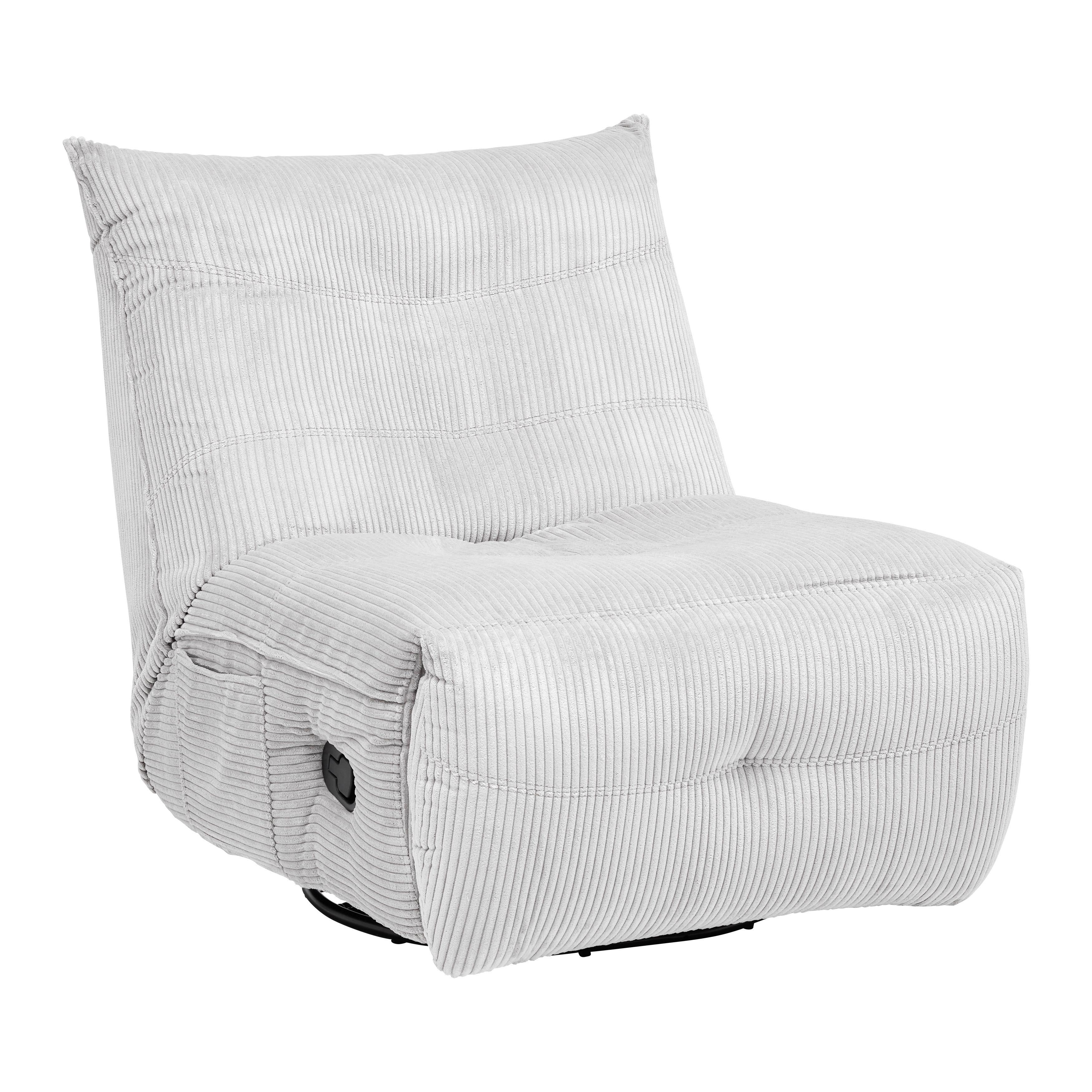 RELAXFÅTÖLJ ALURA - svart/cremefärgad, Modern, metall/trä (90/92/90cm) - Bessagi Home