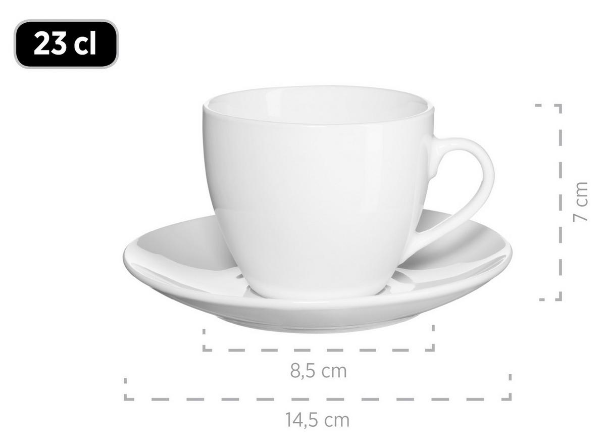 Kombiservice Barca Weiß, 30-teilig - Weiß, Basics, Keramik - Mäser