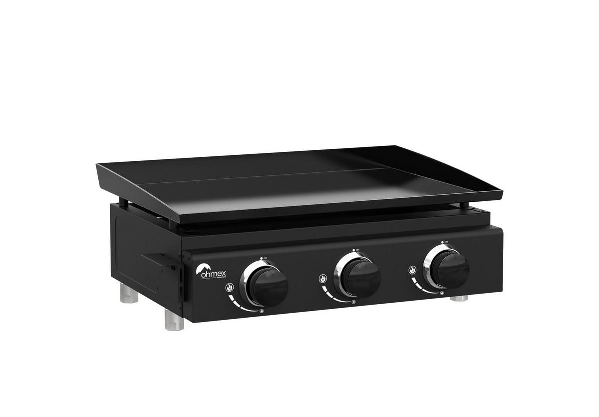 PLANCHA-GRILL OHM-PLA-3125 - Schwarz, Metall (59/47/23cm)