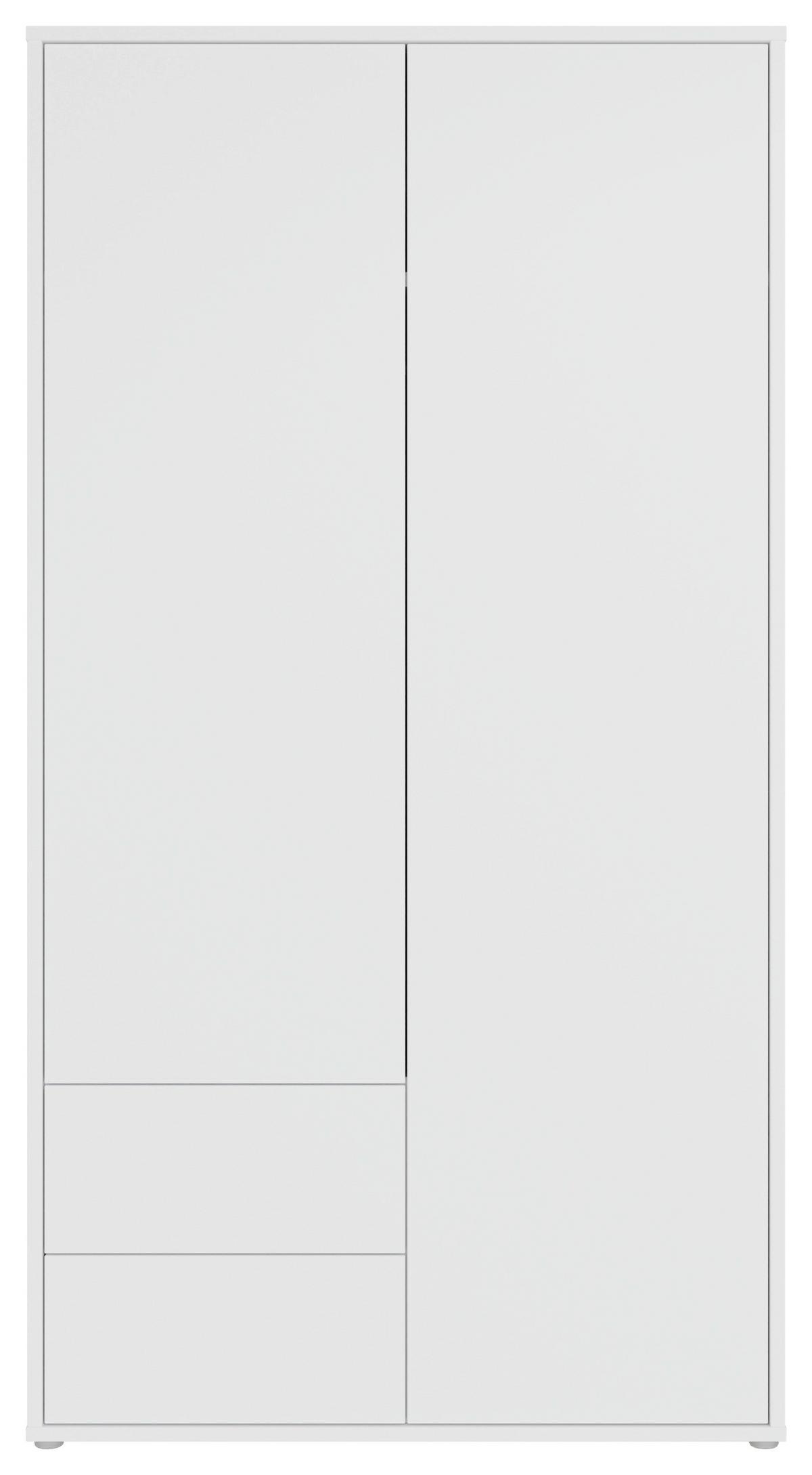 Omara S Klasičnimi Vrati Alice, Bela - bela, Trend, leseni material (115/214/60cm) - Carryhome