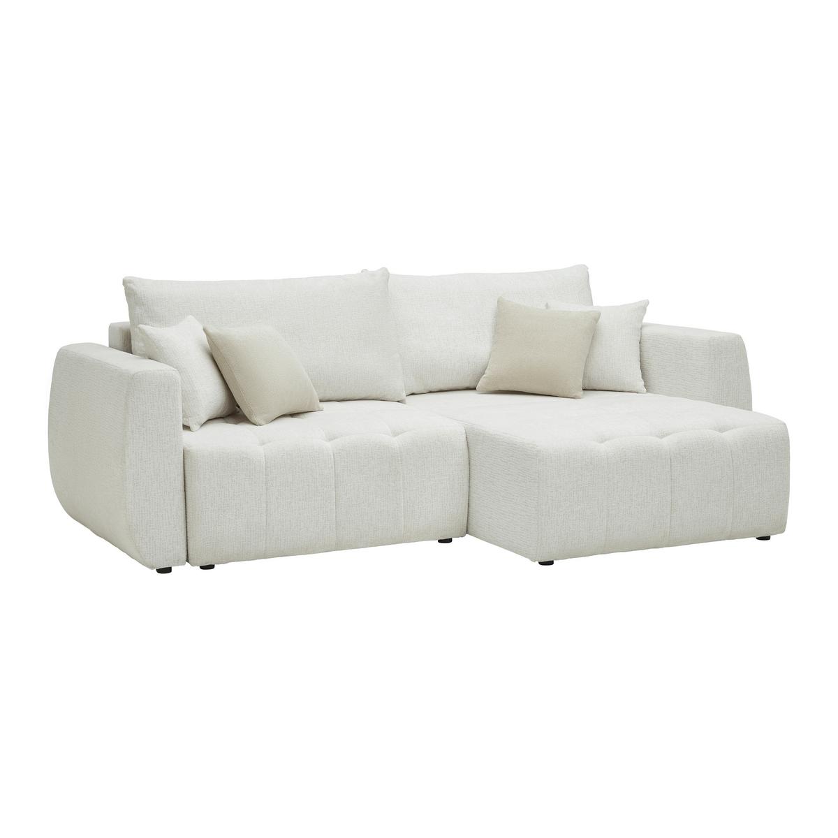 Schlafsofa Bologna Creme - Beige/Creme, Holz/Textil (245/74-90/104cm) - Mömax
