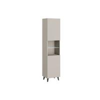 Vitrine Phuket Kaschmir Beige - Kaschmir/Schwarz, Design, Glas/Holzwerkstoff (40/170/31,5cm) - P & B