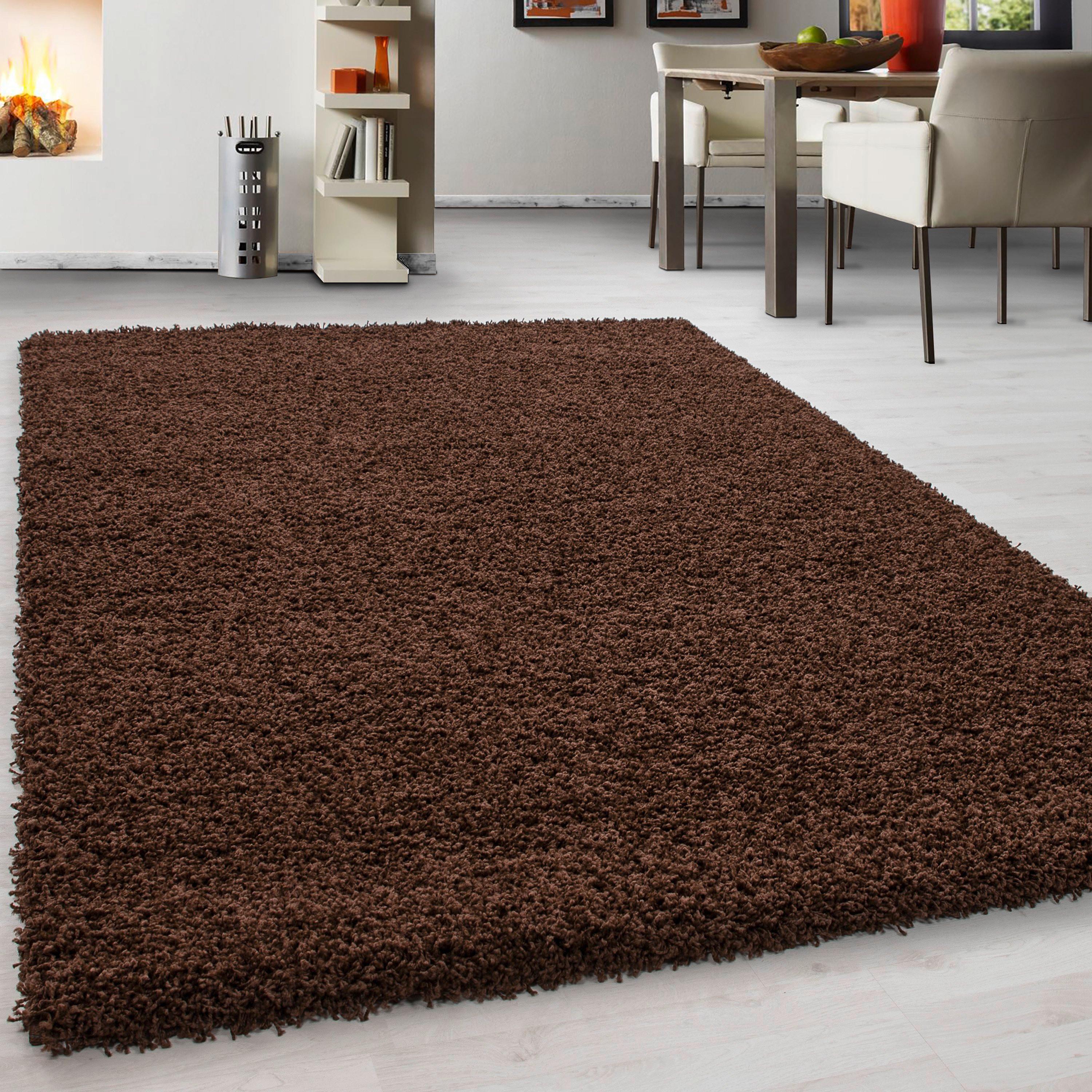 Hochflorteppich Life Brown Braun ca. 80x150cm - Braun, KONVENTIONELL, Textil (80/150cm) - Novel