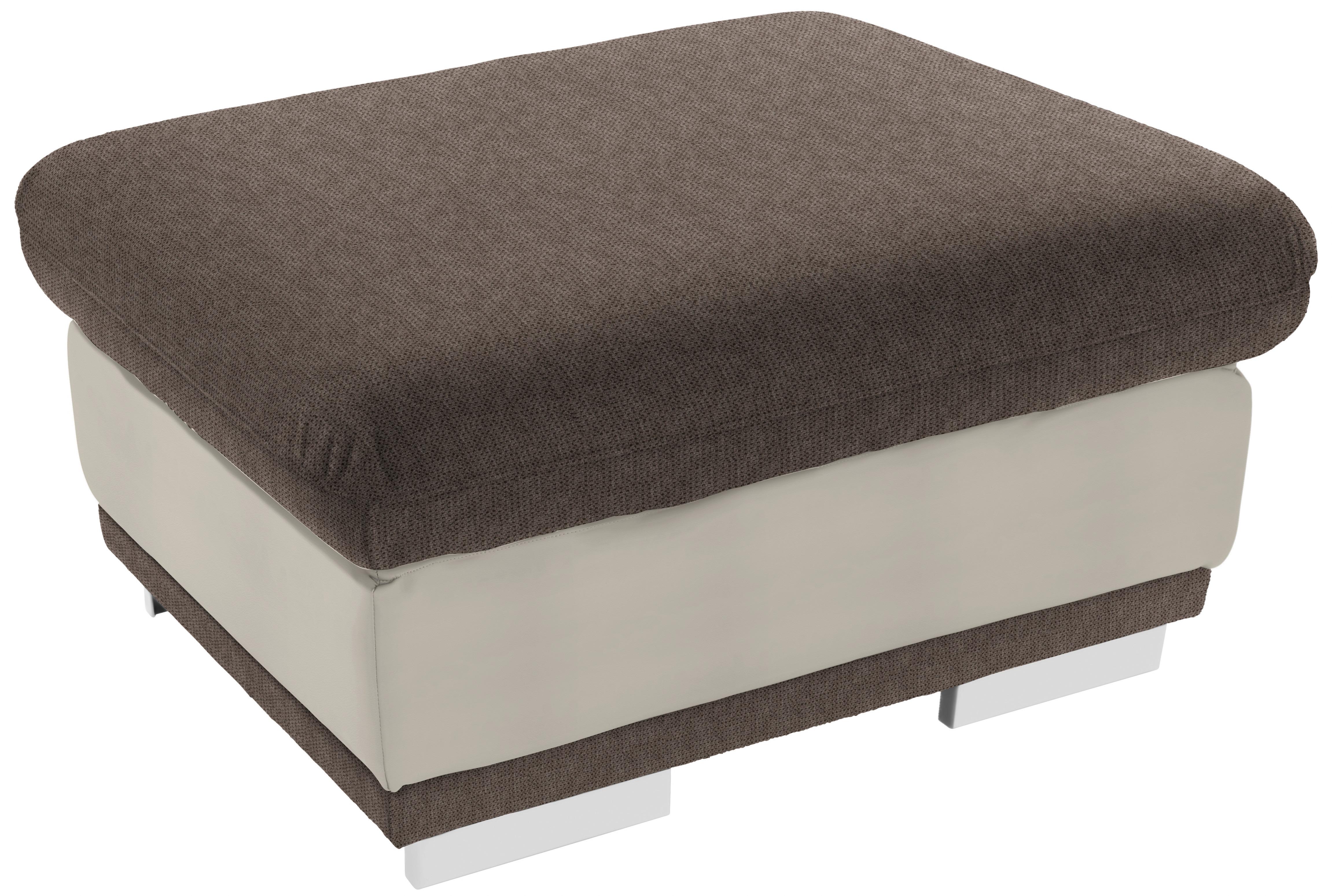 Tabure Seaside - barve kroma/rjavosiva, Konvencionalno, kovina/tekstil (97/47/67cm) - Premium Living