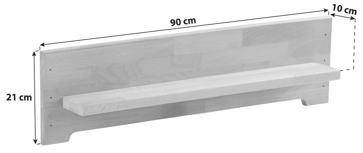 Raft pentru pat Elisabeth - duramen de fag, Konventionell, lemn (90/21/10cm)