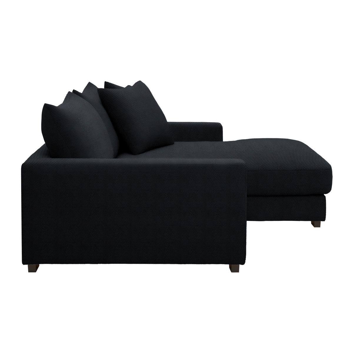 Ecksofa Pedro Schwarz - Schwarz, MODERN, Textil (265/83/180cm) - Mömax