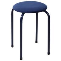 Stapelhocker Isabelle aus Samt in Blau - Blau, Konventionell, Textil/Metall (30/45cm) - Mömax
