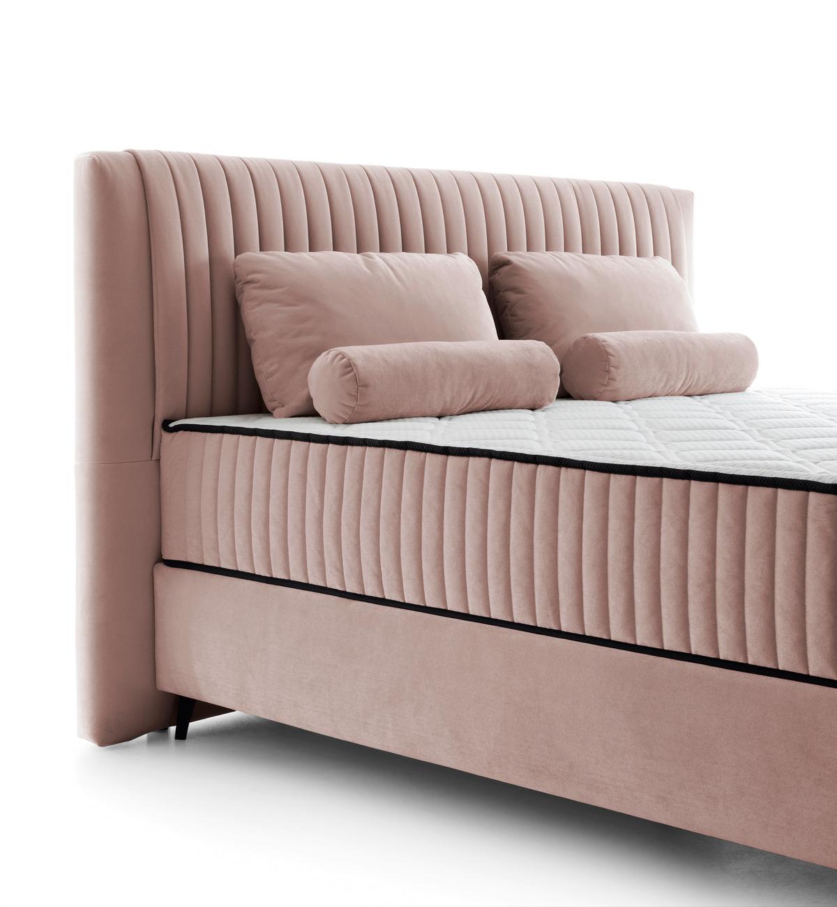 PAT BOX DREAM - roz, Modern, lemn/textil (180/200cm) - Premium Living