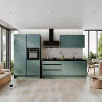 Konyhablokk Gépek Nélkül Troja Zb 335 Green-F - fekete/zöld, Design, faalapú anyag (335cm)