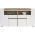 Visoka Komoda Toronto - bela/hrast, Moderno, leseni material (190/106,9/42,2cm) - Mömax modern living