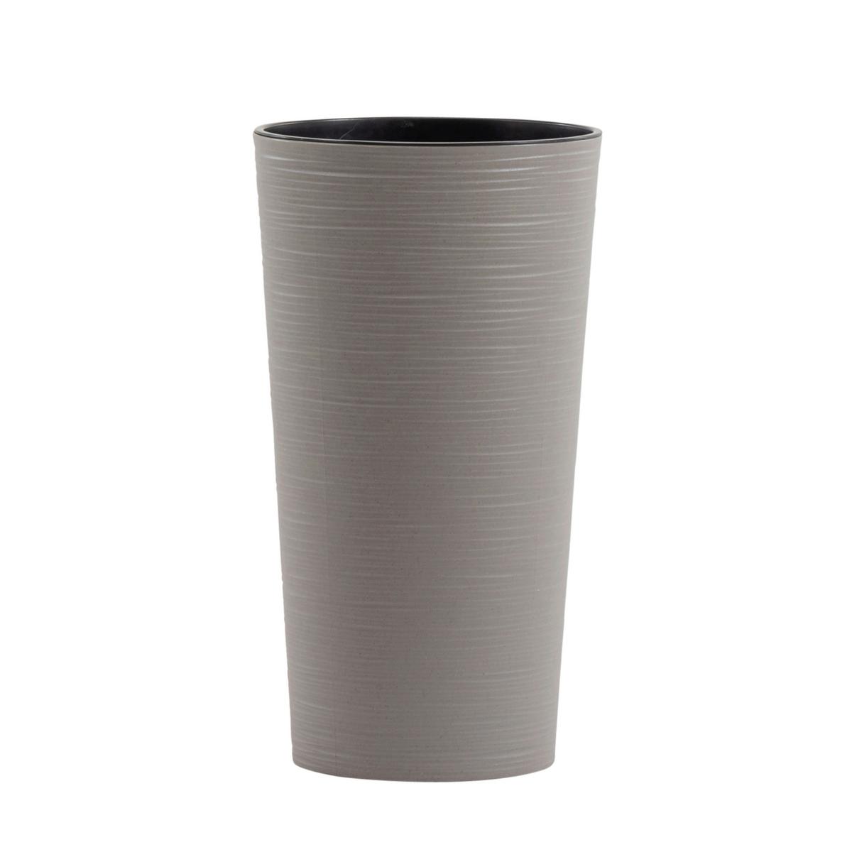 Übertopf-Set Grau, 2-teilig - Grau, Basics, Kunststoff (25/46,5cm) - Siena Garden