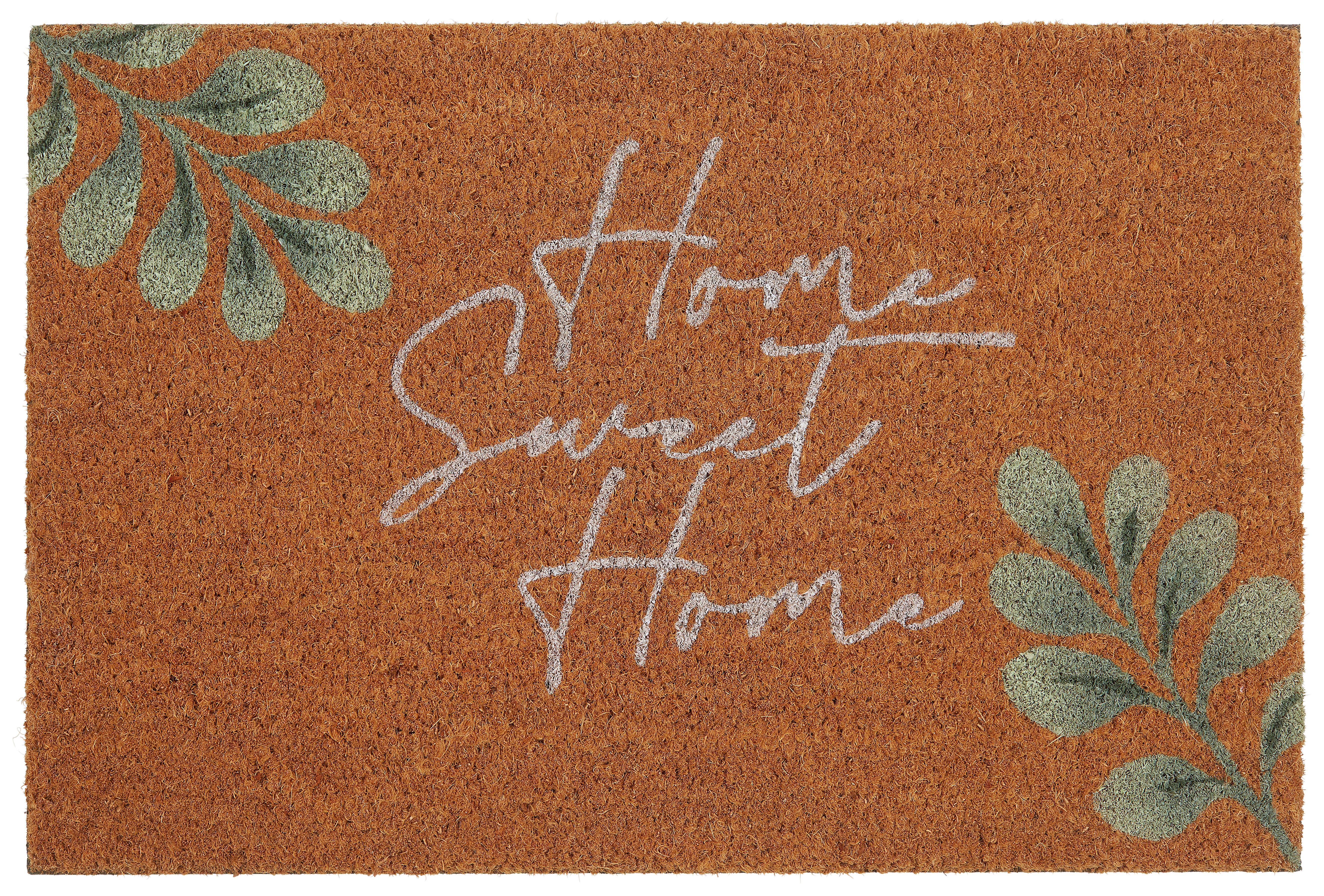 Predpražnik Home Sweet Home - rjava, Trendi, tekstil (40/60cm) - Modern Living