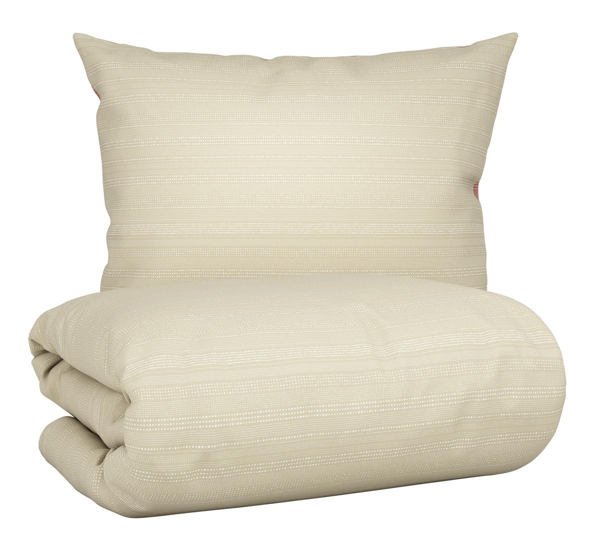 Bettwäsche Kinzura Wende ca. 160x210cm - Beige/Orange, Konventionell, Textil (160/210cm) - Modern Living