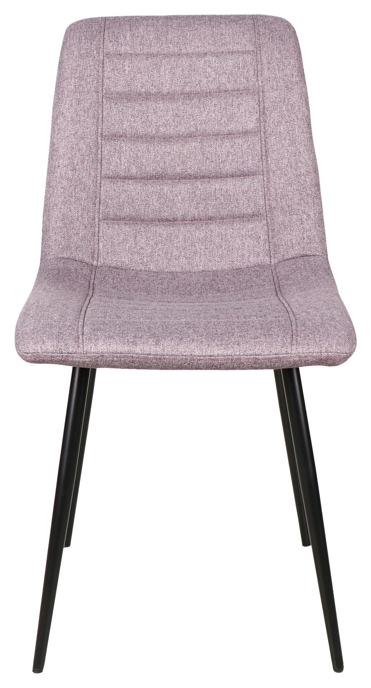 KRZESŁO BERNHARD - fioletowy/czarny, Design, metal/tkanina (45/86/55cm) - Xora