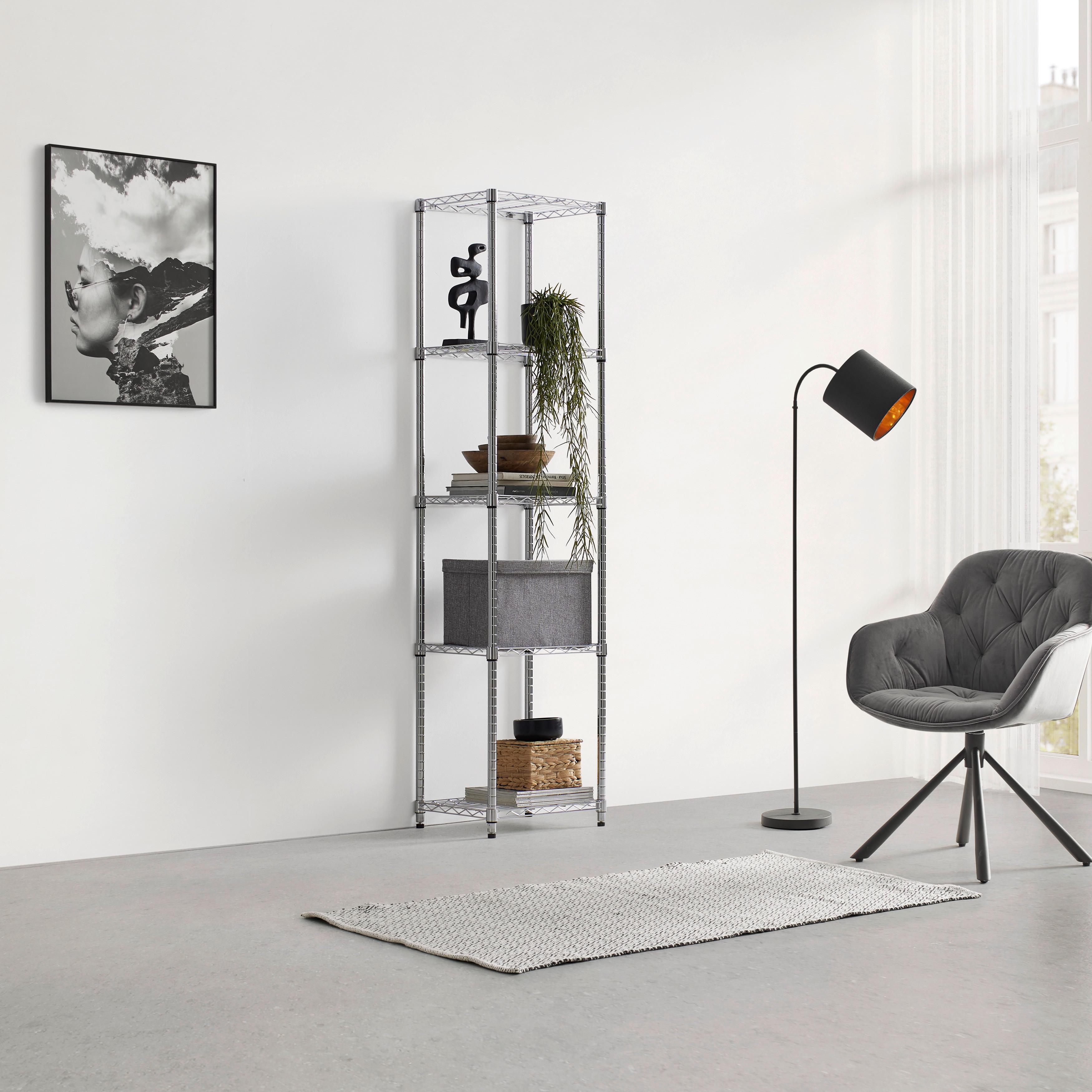 Regal Rock Chromfarben - Chromfarben, KONVENTIONELL, Metall (45/184/36cm) - Mömax