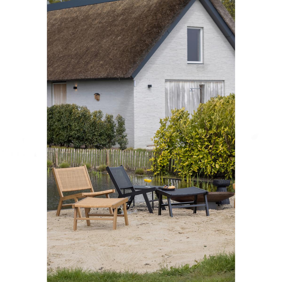 Hocker Borre Schwarz B: 28 cm - Schwarz, Design, Holz (28/40/28cm) - Livetastic