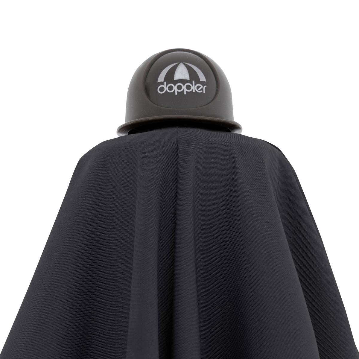 Sonnenschirm Alu Wood Ultra 350 Anthrazit/Eschefarben - Anthrazit/Eschefarben, Design, Textil/Metall (350/350cm) - Doppler
