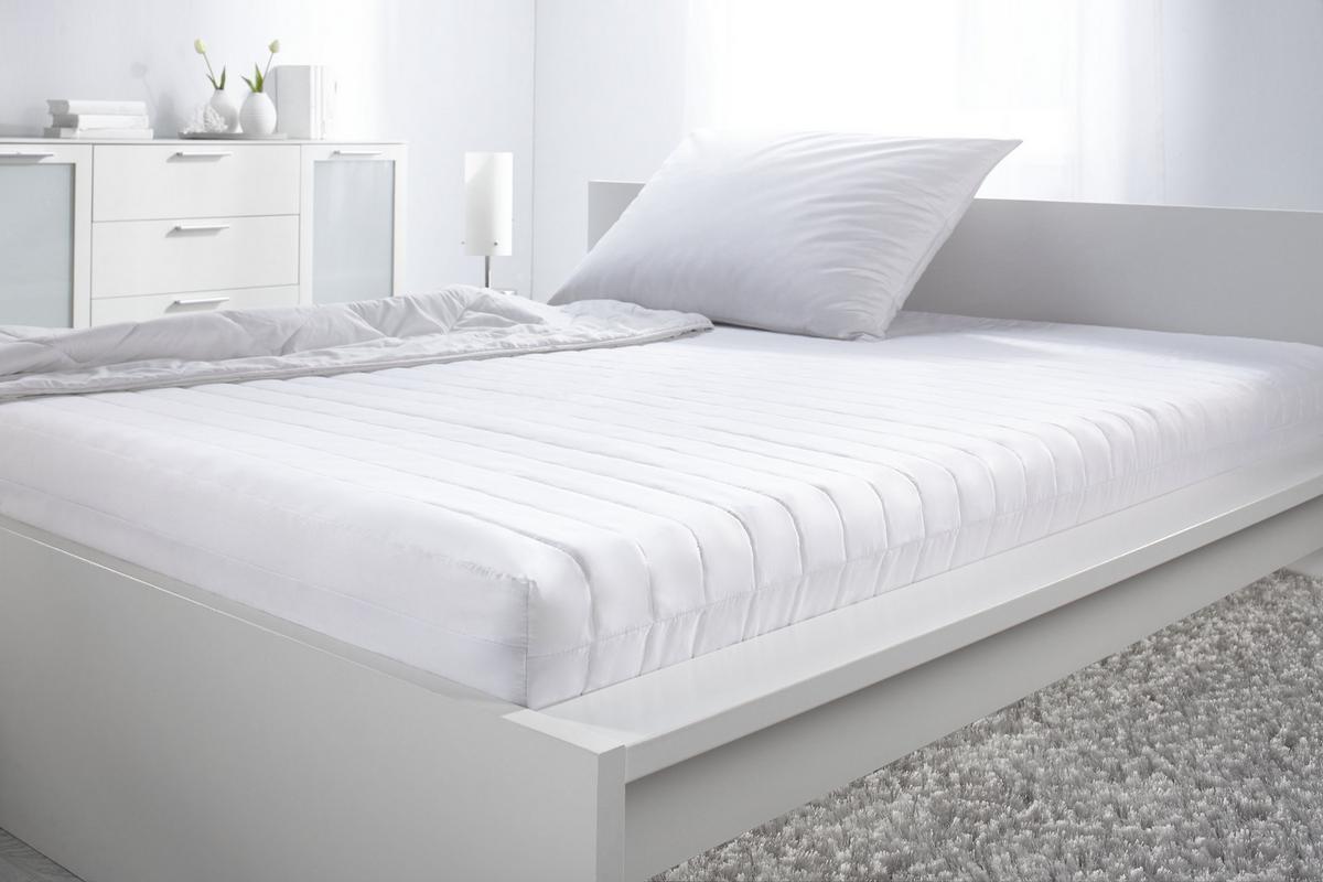 Komfortschaummatratze Micro H1 ca. 140x200cm - Weiß, Textil (140/200cm) - Based