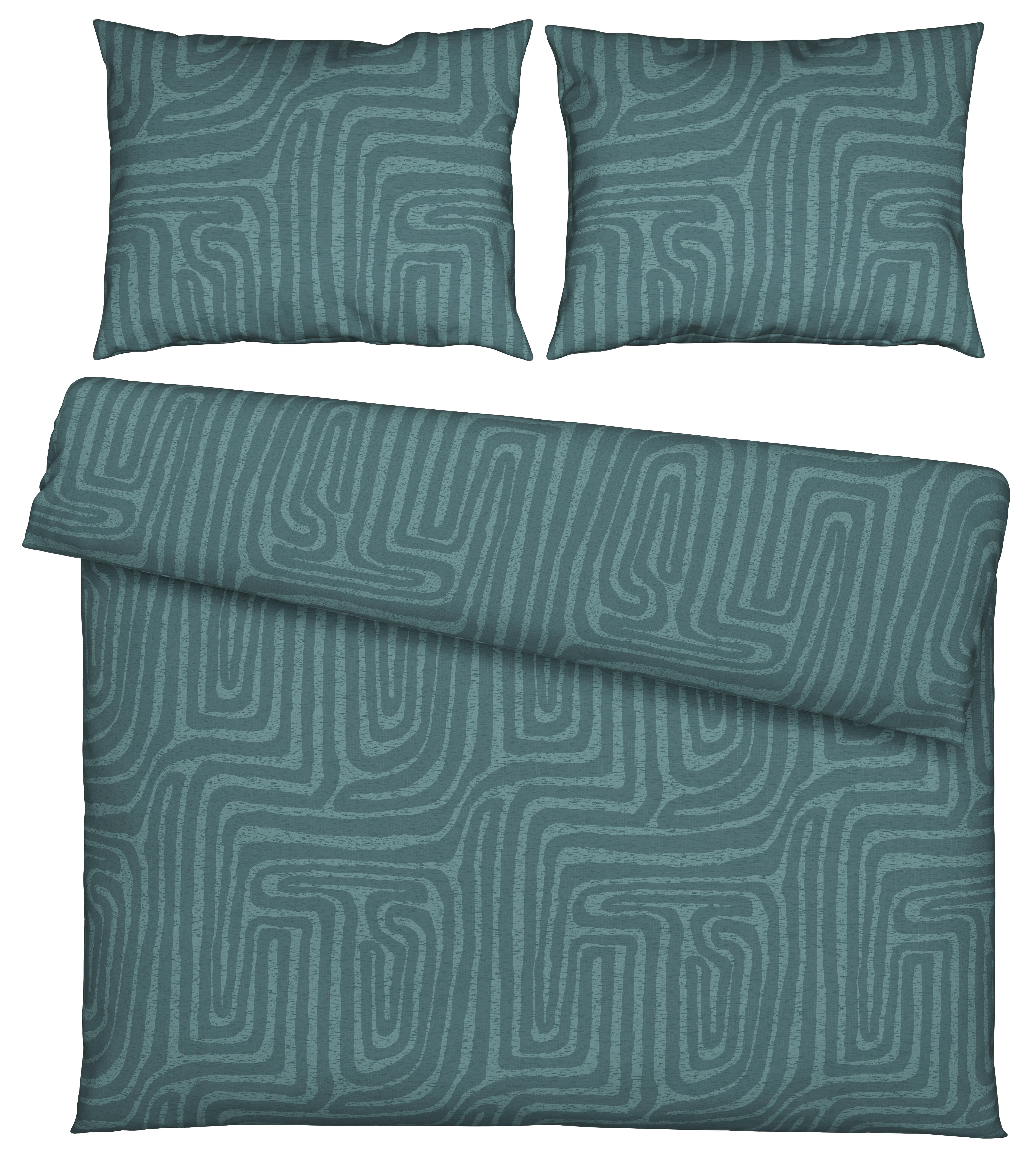 Posteljina Liam Xxl 2x70/90cm 200/220cm - zelena, Modern, tekstil (200/200cm) - Modern Living