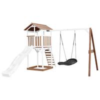 SPIELTURM A025.124.91 - Blau/Schwarz, KONVENTIONELL, Holz/Kunststoff (356,6/241,9/349cm) - Ambia Garden