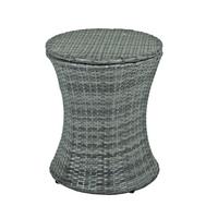 Gartentisch Mumbai ca. 45x55 cm Dunkelgrau - Dunkelgrau/Schwarz, Basics, Kunststoff/Metall (45/55/45cm) - Gardenson