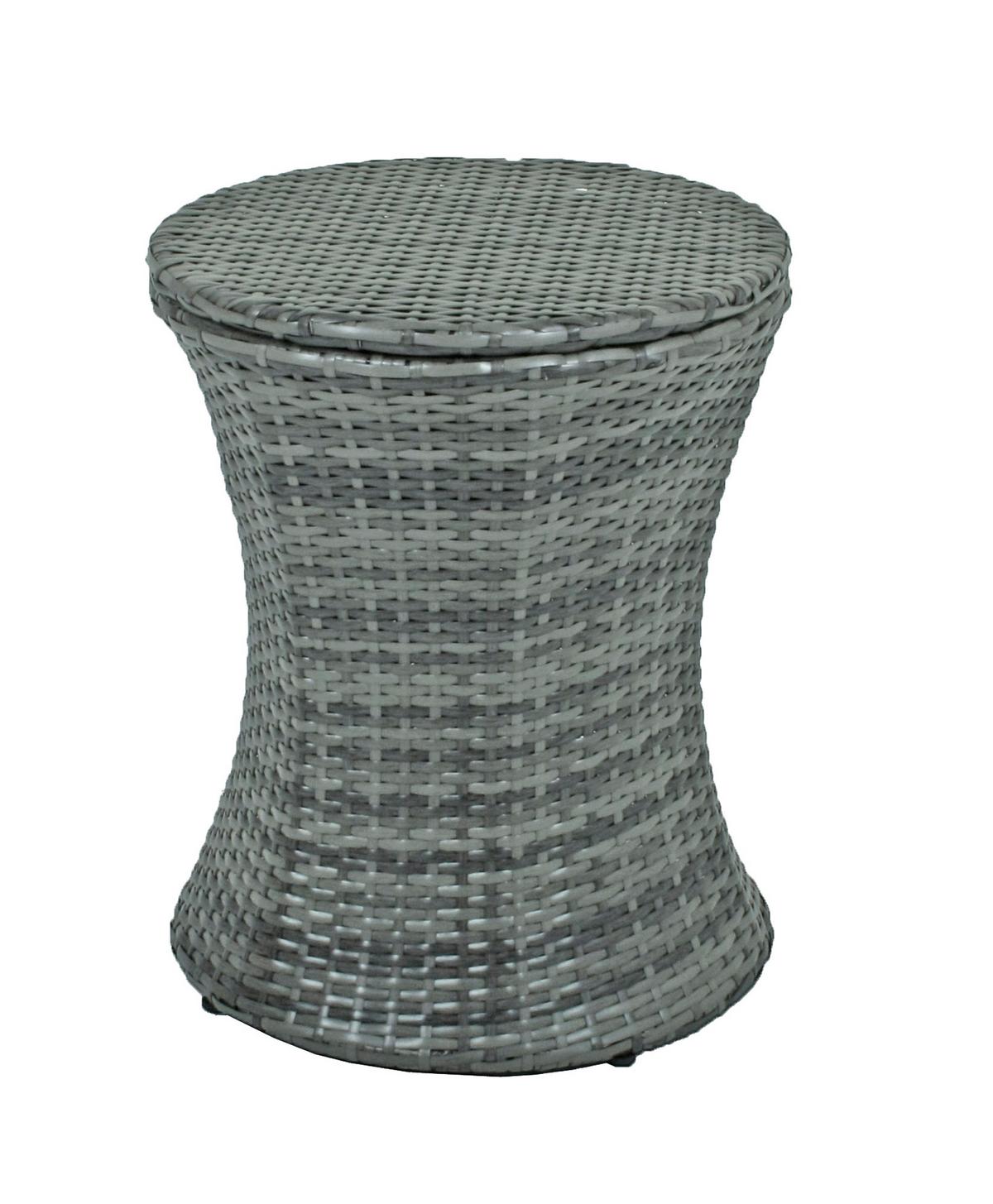 Gartentisch Mumbai ca. 45x55 cm Dunkelgrau - Dunkelgrau/Schwarz, Basics, Kunststoff/Metall (45/55/45cm) - Gardenson