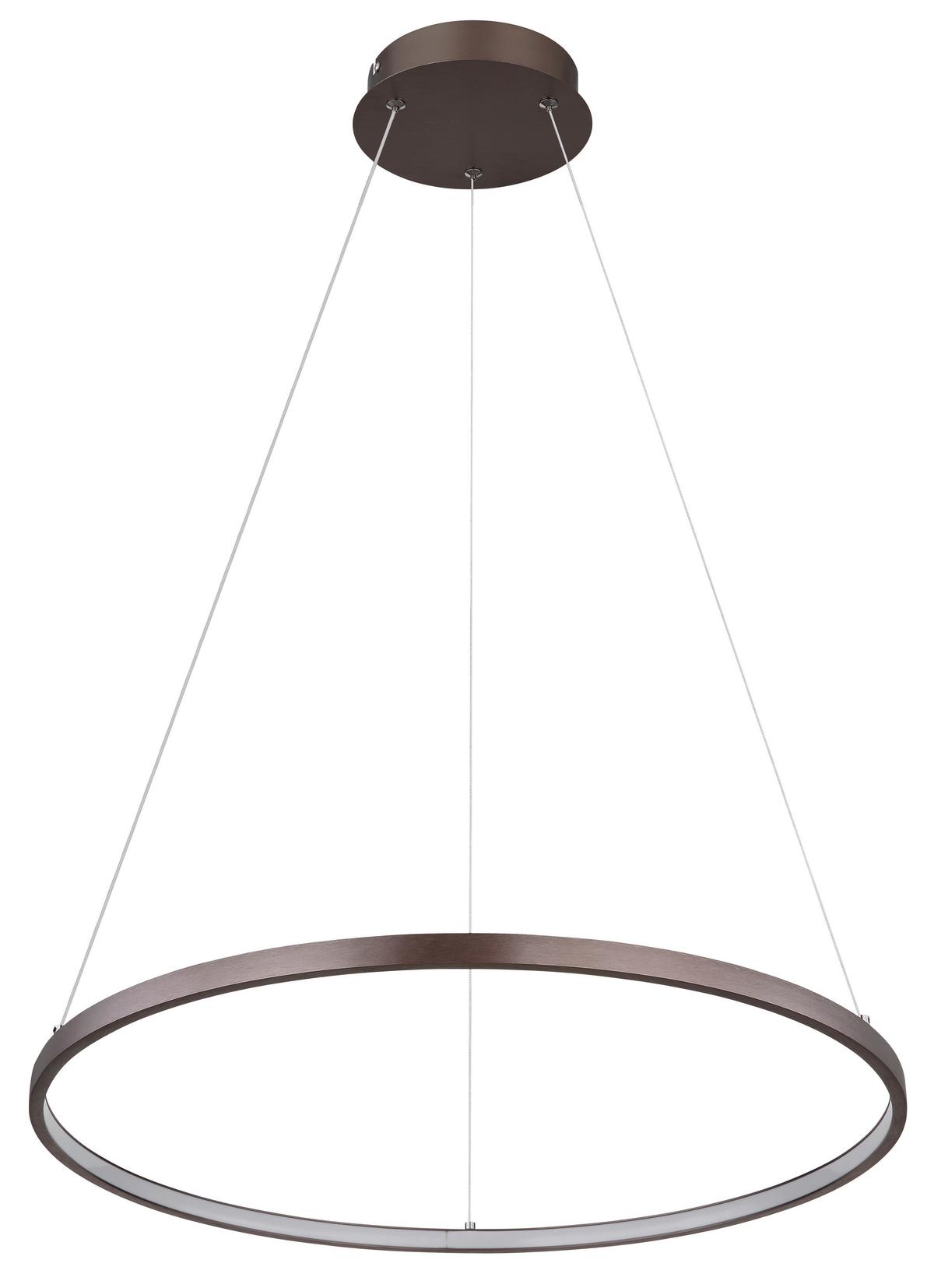 Viseča Led-svetilka Ralph, S Sijalko - opal/rjava, Design, kovina/umetna masa (60,5/120cm) - Globo