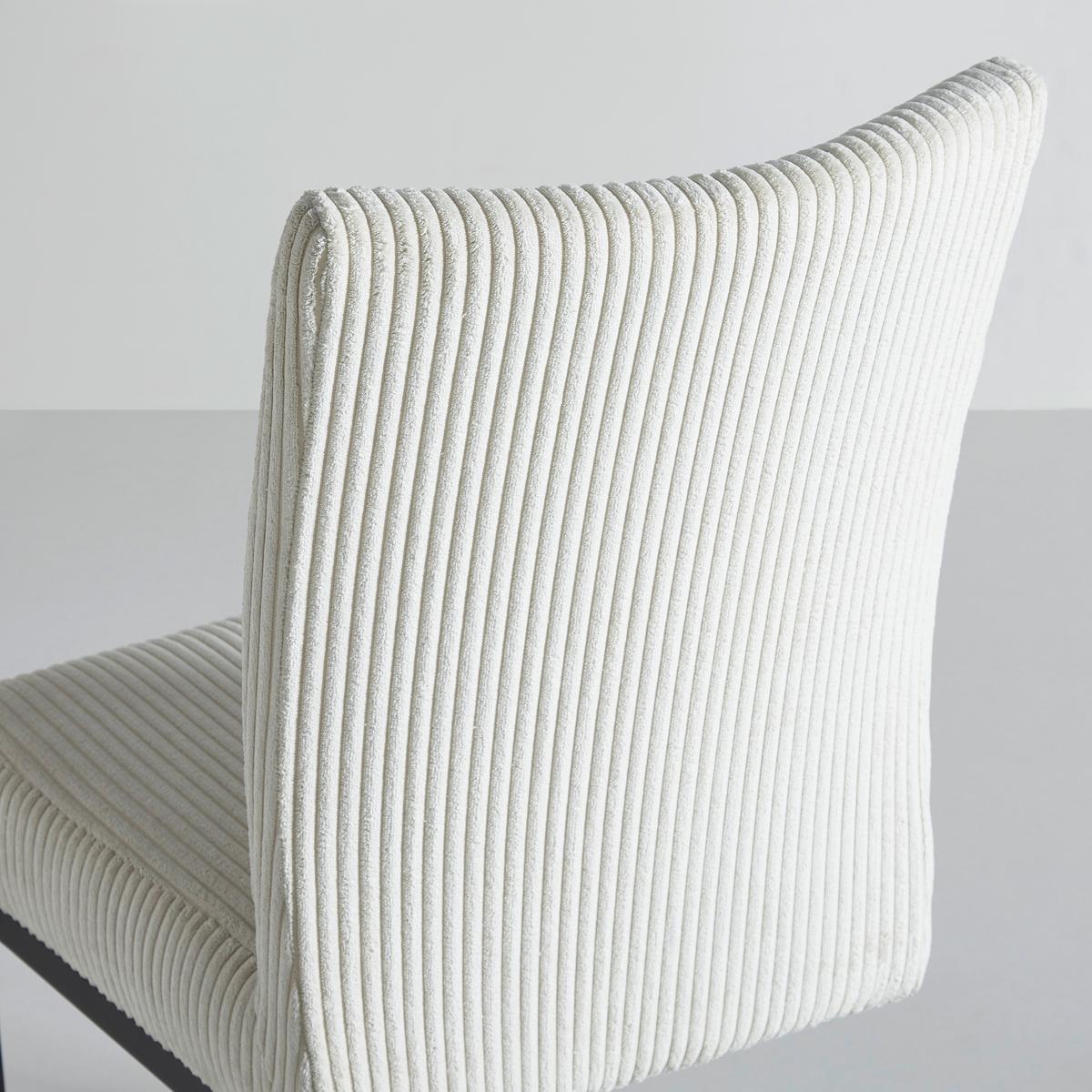 Szánkótalpas Szék Nelia - bézs/fekete, Modern, textil/fa (45/95/60cm) - Bessagi Home