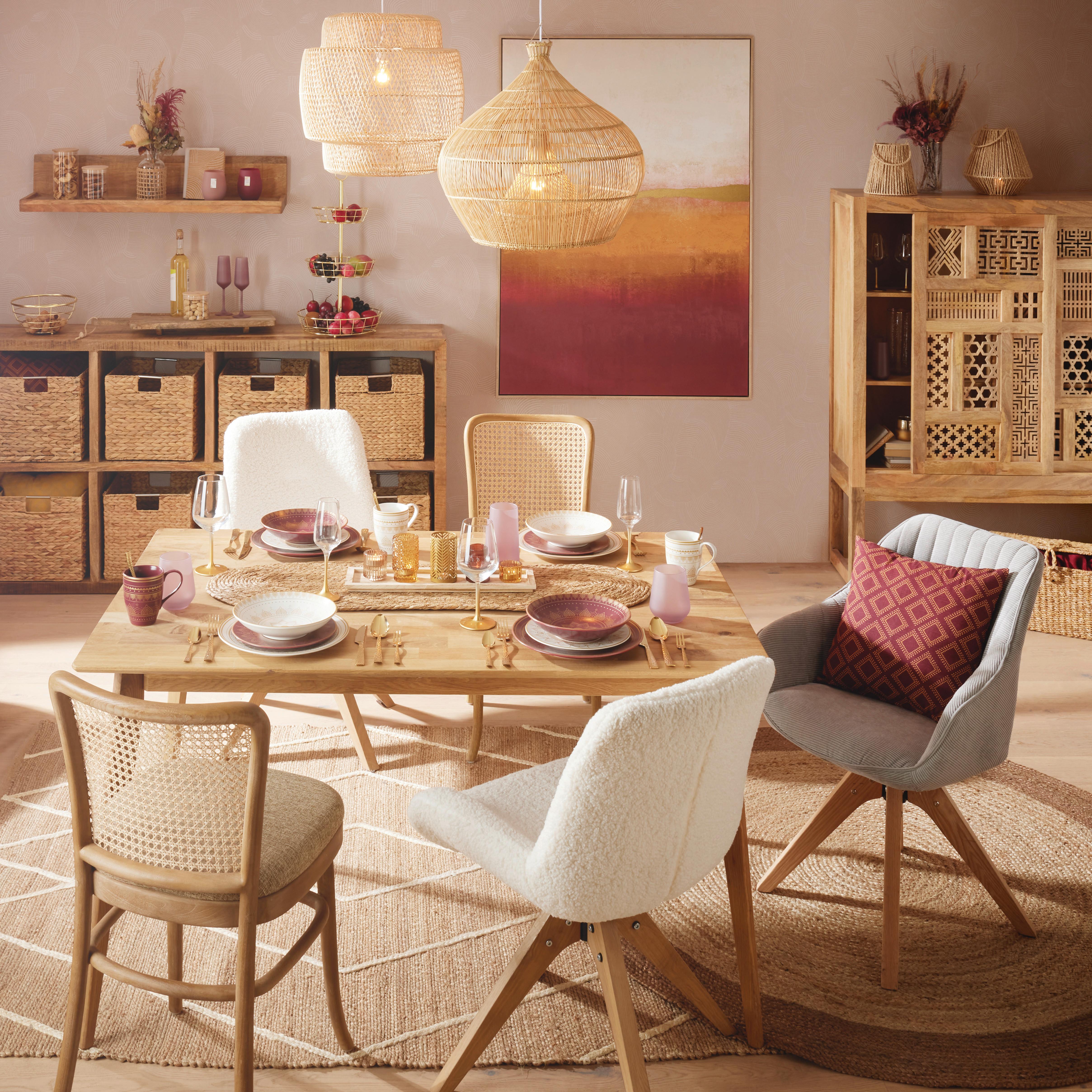 Esstisch aus Wildeiche massiv - Eichefarben, Konventionell, Holz (140/90/75cm) - Zandiara