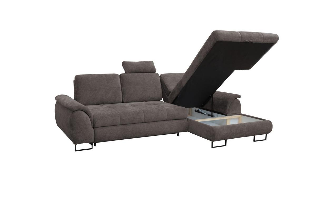 Kutna Garnitura Lago - smeđa/crna, Moderno (272/95/176cm) - Modern Living