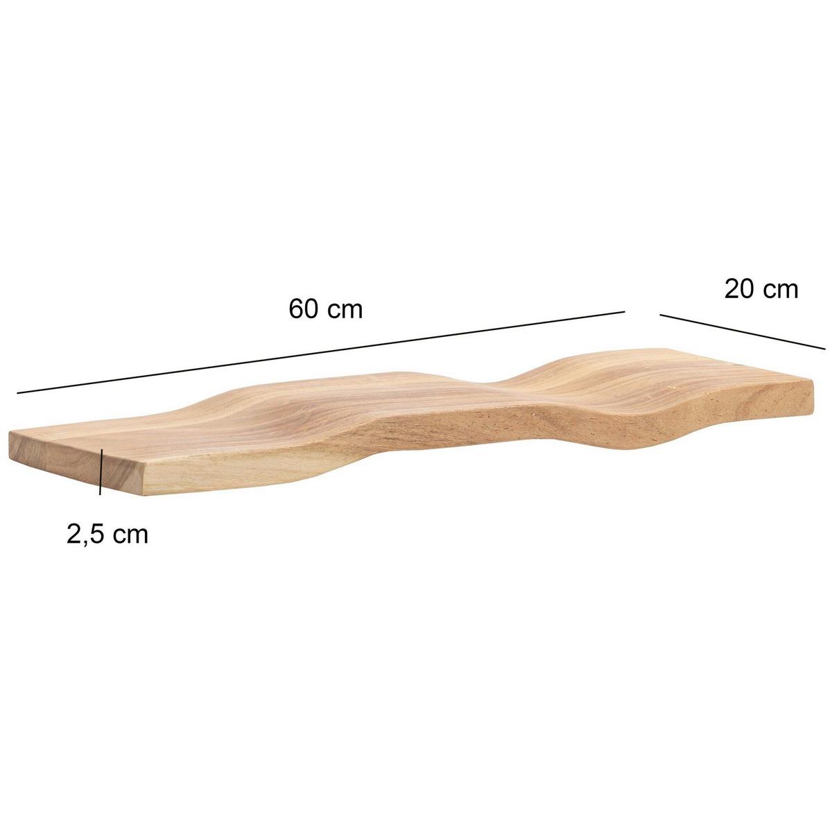 Wandboard Wl7.396 - Akaziefarben, Design, Holz (60/5/20cm) - Livetastic