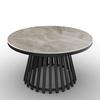 Couchtisch Pela Grau MDF - Schwarz/Grau, MODERN, Holzwerkstoff/Stein (90/90/45cm) - Bessagi Home