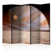 Paravan Planets I, 5-Delni, Akustičen - sahara/bež, Basics, umetna masa/tekstil (225/172/3cm) - artgeist